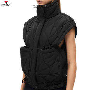 Gilet personnalisé pour l'hiver Veste bouffante avec fermeture éclair Veste grande taille coupe-vent et chaude veste à bulles - Product Image 3