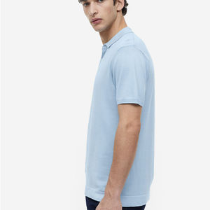 Personnalisé 100% coton hommes pour polos uniforme décontracté anti-rides de haute qualité avec logo pour le golf t-shirt vierge - Product Image 4