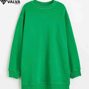 Sweatshirts ras du cou à manches longues décontractés pour femmes Essentiels de couleur personnalisés respirants à séchage rapide personnalisés selon votre marque. - Product Image 2