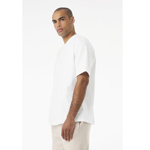 Camiseta de hip-hop para hombre 100% mezcla de algodón/poliéster fibra de bambú ecológica peso pesado 200g antiarrugas hombros caídos - Product Image 2