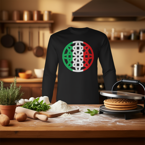 Camiseta de manga larga con estampado de galletas Pizzelle italianas para ella y él - Product Image 3