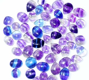 AAA + qualité naturel violet Fluorite pierres précieuses en vrac taille libre Cabochon pierres précieuses en vrac mélange Lot pierres précieuses fines pour la fabrication de bijoux - Product Image 5