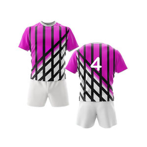 Sublimación personalizada Rugby Fútbol Jersey Uniformes Camisa transpirable y pantalones cortos Conjunto Ropa personalizada - Product Image 4