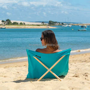 Chaise <span class=keywords><strong>de</strong></span> lune en toile d'extérieur légère et portable avec dossier en bois chaise longue pliable pour la <span class=keywords><strong>plage</strong></span> ou le parc - Product Image 2