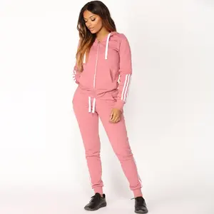 Conjunto Deportivo de 2 Piezas con Logotipo Personalizado, Chaqueta y Pantalón de Chándal para Entrenamiento, Cortavientos, Tallas Grandes para Mujer, 100% Poliéster, Invierno - Product Image 2