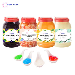 Ingrédients de thé à bulles halal acceptés par OEM Gelée de noix de coco aromatisée au raisin en bouteille Gelée de noix de coco de qualité supérieure avec saveur de raisin - Product Image 3