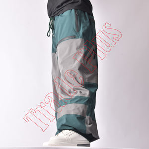 กางเกงแบ็กกี้เล่นสกีหิมะสำหรับผู้ชายกางเกงเอวยางยืดกันน้ำสีพื้นบางกันลมสไตล์ฮิปฮอปทรงหลวม - Product Image 2