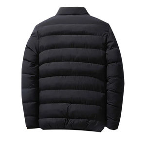 Longs manteaux d'hiver personnalisables pour hommes vestes à bulles tendance avec fermetures éclair chaudes et plusieurs poches veste d'extérieur à logo avant - Product Image 2