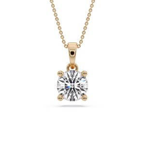 Colgante Solitario Clásico de Diamante de Corte Redondo Atemporal, Diamante Cultivado en Laboratorio de 0.30 Ct en Platino, Regalo de Aniversario de Bodas - Product Image 1