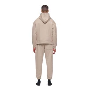 Conjunto de chándal de camisa y pantalón con logotipo de marca personalizado, 100% algodón, para hombre - Product Image 3