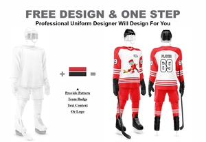 Matériel personnalisé sergé broderie adulte Polyester Hockey sur glace uniforme nom de l'équipe et Logo impression professionnel Hockey sur glace Jersey - Product Image 2