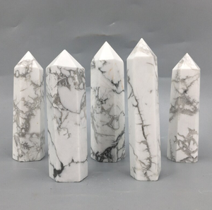 Meilleure qualité Offre Spéciale naturel Howlite oblisk cristal baguette Point pierre Agate commande en gros cadeaux - Product Image 6