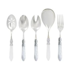 Personnaliser Argent Nickle En Acier Inoxydable Unique Bleu Ciel Résine Handel En Acier Inoxydable De Luxe Hôtel De Mariage Couverts Ensembles - Product Image 2