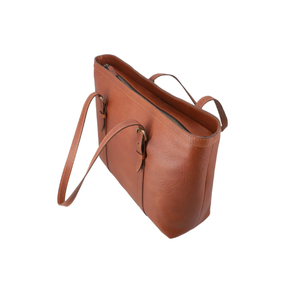 กระเป๋าหนังแท้ความจุมากสีน้ำตาลสนิมสำหรับผู้หญิงอินเทรนด์เหมาะสำหรับการใช้งานทั่วไป - Product Image 5