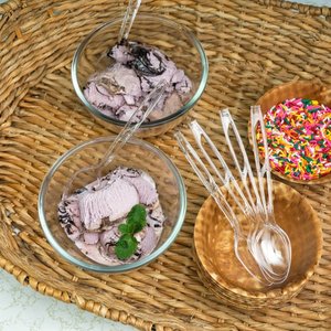 Toutes les occasions Vaisselle en plastique Plastique Haute qualité Nouveau couverts en plastique lourd Couteau Fourchette Cuillère à thé Vaisselle - Product Image 5