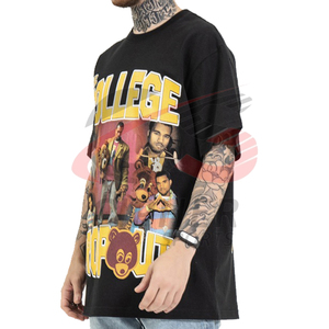 Dtg Imprimir Streetwear Camisetas gráficas Camiseta en blanco 100% Algodón Tallas grandes Ropa de hombre Camiseta Hombre Personalizado Camisetas de gran tamaño - Product Image 6