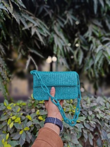 Pochette perlée de style automne faite à la main avec chaînes de portefeuille enveloppe écologique de grande capacité pour l'arrivée fraîche de voyage! - Product Image 3