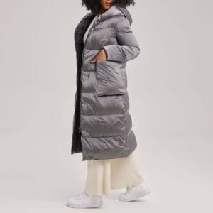 Blouson Bomber en Coton Tricoté Matelassé pour Femmes Grande Taille Manteau d'Hiver avec Grande Capuche Manches Longues - Product Image 3