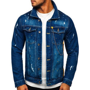 แจ็กเก็ตผู้ชายสไตล์ลำลองอินเทรนด์ฤดูใบไม้ผลิเสื้อแจ็กเก็ตสำหรับผู้ชายกางเกงพิมพ์ลายขั้นต่ำ1ชิ้น - Product Image 1