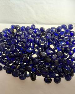 พลอยบลูแซฟไฟร์ทรงรีเจียระไนจากกรุงเทพฯ ขนาด 7x9 มม. |   พลอยแซฟไฟร์ธรรมชาติแบบหลวมสำหรับทำเครื่องประดับ - Product Image 2