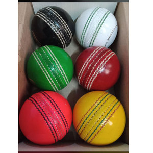 GreatSports International Quality Cricket Hard Ball Cuir véritable Disponible dans toutes les couleurs Grande vente Ballon de sport - Product Image 6
