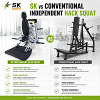 Máquina de Sentadillas SK Comercial con Carga de Placas, Equipo de Entrenamiento de Piernas, Suministro de Fábrica OEM ODM para Gimnasios