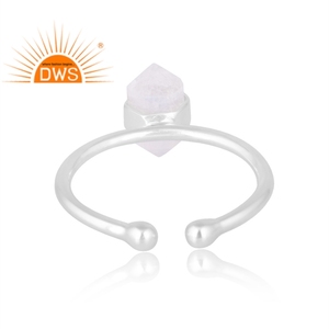 Nueva Venta de anillo de piedras preciosas de Luna arcoíris Natural de plata esterlina, joyería de diseño personalizado para mujer, regalo para ella - Product Image 2