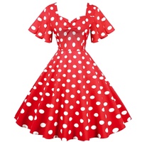 Robe Vintage Swing Rétro Années 50 Chic et Élégante à Pois pour Femme – Collection 2026