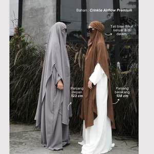 Khadijah Ensemble d'abaya traditionnelle pour adultes Vêtements en polyester respirants Taille unique XXL Impression en relief Commande minimum 2 pièces - Product Image 5