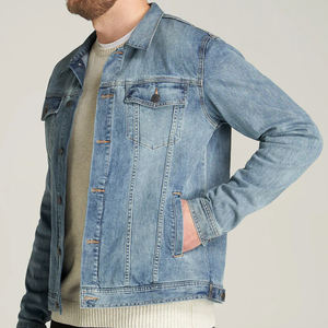 Nouveau modèle de veste en jean pour hommes du fabricant professionnel 100% coton dernier style meilleure qualité pour l'hiver prix raisonnable - Product Image 4