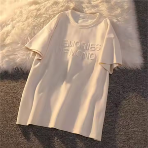 Tendance T-shirt à manches courtes T-shirt en coton pour femme T-shirt à col rond classique en coton pour femme au meilleur prix T-shirt - Product Image 2