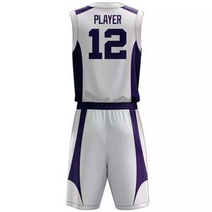 Tenues de basketball pour adultes à prix d'usine, respirantes, séchage rapide, vente chaude, ensembles de maillots personnalisés avec nom d'équipe, sublimation, entraînement sportif - Product Image 5