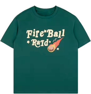 Camiseta de manga corta de punto de 275g de alta calidad con ajuste holgado de Color sólido personalizado para hombre Impresión directa digital con efecto de lavado desgastado - Product Image 1