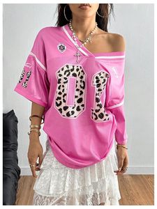 เสื้อเจอร์ซีย์ฟุตบอลคอวีขนาดใหญ่พิเศษใส่สบายมีสไตล์ยูนิเซ็กส์ใส่ Y2k - Product Image 5