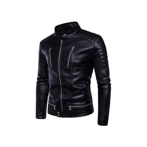 <b>Real</b> <b>Leather</b> <b>Jacket</b> Factory Direct New Fashion Double Zipper Style Coat <b>Leather</b> <b>Jacket</b> Men 2024 - Product Image 5