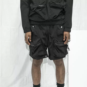 Pantalones cortos de golf de poliéster 100% de alta calidad, pantalones cortos de entrenamiento de secado rápido para hombres, cómodos bolsillos estampados elásticos para la playa - Product Image 6