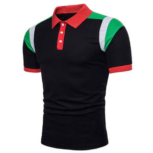 เสื้อกอล์ฟของผู้ชายเสื้อโปโลแขนสั้นสีทึบเสื้อโปโลฤดูร้อนโลโก้ OEM - Product Image 5