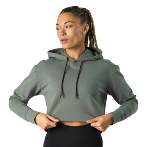 Sweats à capuche courts coréens en coton de qualité supérieure pour femme confortables et à la mode pour l'hiver Casual Outdoor Knitted Hoodies - Product Image 2