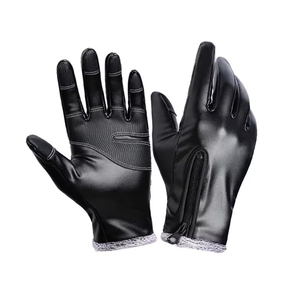 Gants en cuir de haute qualité Doublure en laine Gants d'hiver pour femmes et hommes Gants de ski compatibles avec les écrans tactiles pour le cyclisme la pêche décontracté - Product Image 3
