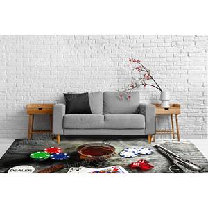 Casino Themed Printed <b>Rug</b>: Modern, Non Slip, Poker Room Decor,Luxury Velvet <b>Rug</b> - Product Image 4