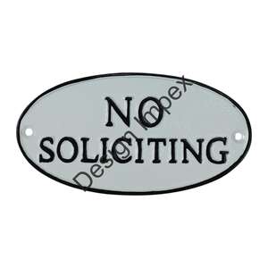 Forme ovale noir peint sans plaque de sollicitation signe mural général artisanat en métal signes décoratifs pour articles de décoration - Product Image 6