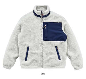 Venta al por mayor de alta calidad Sherpa cremallera chaqueta de satén tejido bolsillo grueso forro polar hombres chaqueta soporte completo logotipo personalizado - Product Image 3