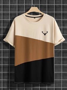 T-shirts ordinaires pour hommes avec logo personnalisé OEM vente de gros coton col en O t-shirts coupe ajustée à séchage rapide pour hommes - Product Image 6