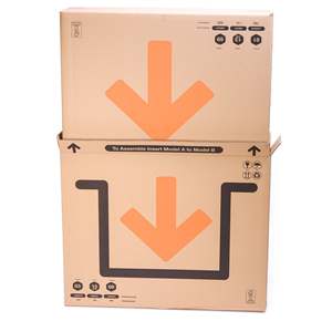 Modelo A+B, Cajas Cuadradas Grandes de 130x13x81 cm, Telescópicas y Robustas, para Televisores de hasta 55 Pulgadas, para Electrónica - Product Image 1