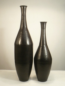 Vase bouteille en aluminium métallique pour intérieur et extérieur - Product Image 3