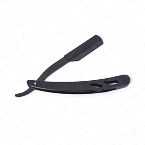 Wholesale Turkish Style Black Straight Razor Stainless Steel <b>Barber</b> Shaving Tool Custom Branding OEM for Men - Product Image 6