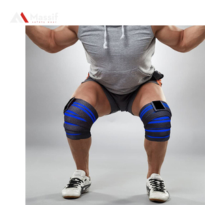 Unisex Custom Neoprene Knee Support Strap Breathable Weightlifting Knee Wraps Gymnastics Kneebands for <b>Fitness</b> with Custom Logo - Product Image 2