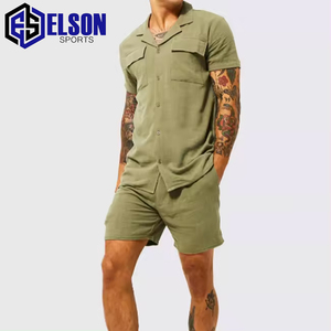 Vente en gros de conception personnalisée de nouveau style T-shirts grande taille pour hommes de haute qualité Ensemble de shorts surdimensionnés Sweat Gym Plain - Product Image 3