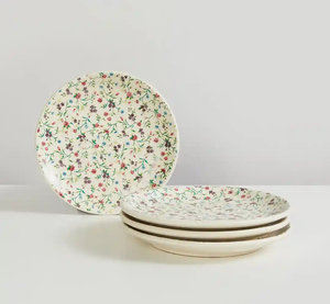 Logo de fleur blanche personnalisé impression assiette et vente de plat de pizza de service vintage rond en métal et acier - Product Image 4