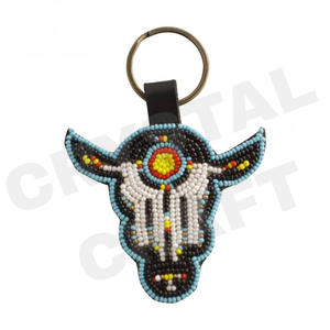 Visage de taureau porte-clés conceptions breloques perles de rocaille mignon quotidien personnalisé personnage étoile breloques fille cadeau nouveau Style tendance pour perlé - Product Image 1